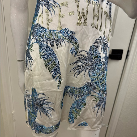 OFF-WHITE Gender Inclusive Bright Crystal Embellished slip dress size 40 - Picture 6 of 17